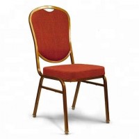 Stacking gold hotel banquet dining chair manufacturer cheap wedding aluminum chair wedding