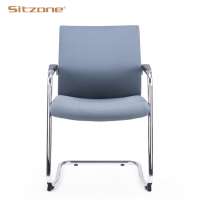 China Office Chair Manufacturer Simple Design Durable Mesh No Wheels Meeting Room Visitor Office Chair