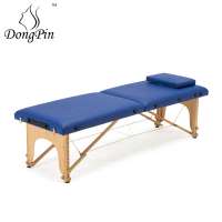 BestMassage 15kgs Portable Massage Bed PVC Leather Folding Wooden Massage Table