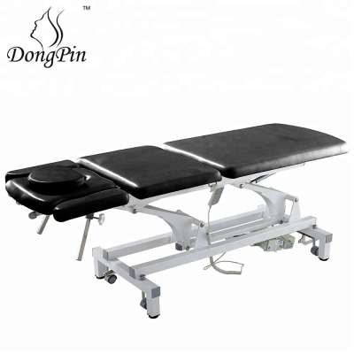 adjustable spa equipment electric massage bed , facial massage table white colors